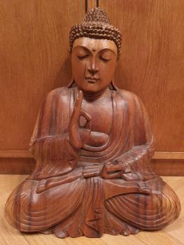 Buddha-Figur, Holz  - China - 20. Jahrhundert