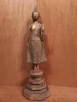 Buddha-Figur, Thai Rattanakosin, Pang Ham Kaen Chan  - Thailand - Mitte 20. Jahrhundert