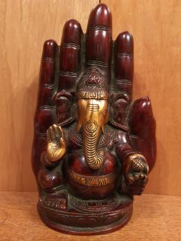 Bronze-Figur, Hand Buddhas  - Indien - Mitte 20. Jahrhundert