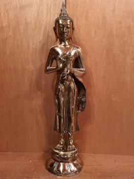 Buddha-Figur, Messing  - Thailand - Mitte 20. Jahrhundert