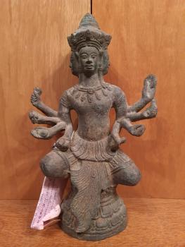 Bronze-Figur, Khmer Gott Brahma  - Kambodscha - 20. Jahrhundert