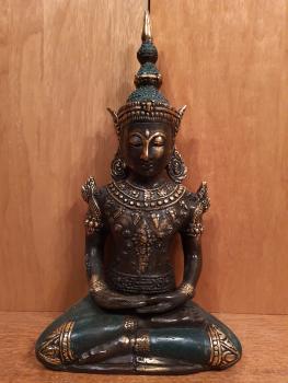 Buddha-Figur, Bronze  - Thailand - Mitte 20. Jahrhundert