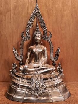 Messing-Figur, Buddha  - Thailand - 20. Jahrhundert