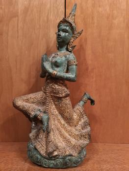 Tempeltänzerin, Apsara, Bronze - Thailand - Mitte 20. Jahrhundert