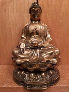 Buddha-Figur, Bronze  - Indien - Anfang 20. Jahrhundert