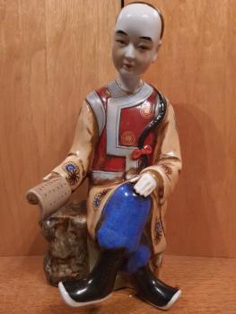 Porzellan-Figur, Gelehrter  - China - 20. Jahrhundert