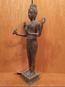 Bronze-Figur, Khmer Lokeshvara  - Kambodscha - Mitte 20. Jahrhundert