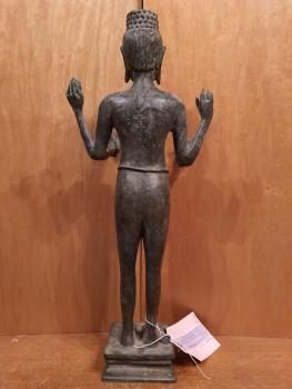 Bronze-Figur, Khmer Lokeshvara  - Kambodscha - Mitte 20. Jahrhundert