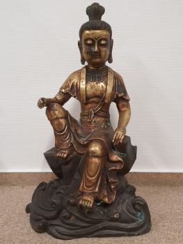 Bronze-Figur, (57cm) Guan Yin  - Tibet - Anfang 20. Jahrhundert