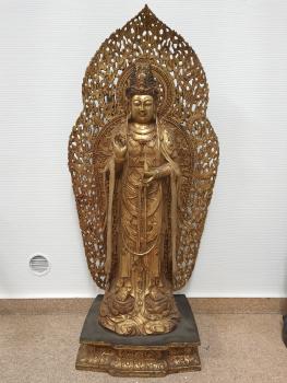 Bronze-Figur, (78,5cm) Guan Yin  - Tibet - Anfang 20. Jahrhundert