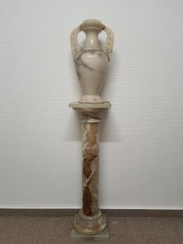 Säule mit Henkelvase, Onyx-Marmor  - Asien - 20. Jahrhundert