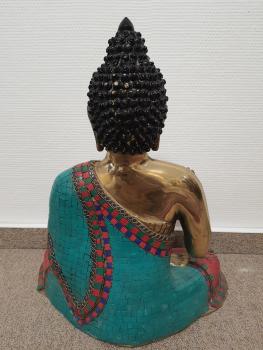Buddha-Figur, Messing - Indien -  21. Jahrhundert
