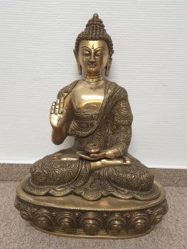 Buddha-Figur, Messing  - Nepal - 20. Jahrhundert