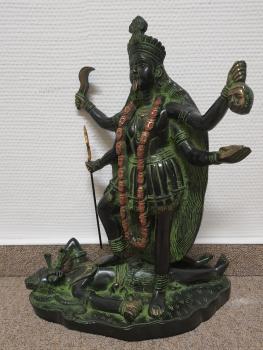 Bronze-Figur, Gottheit Kali  - Indien -  20. Jahrhundert