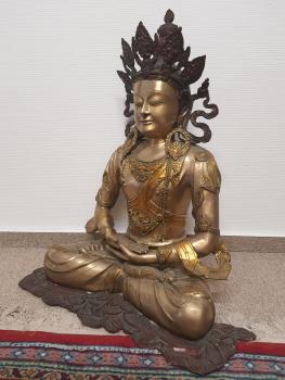 Bronze-Buddha, Dhyana  - Nepal - Mitte 20. Jahrhundert