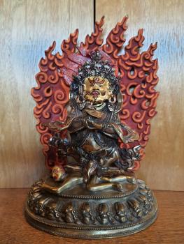 Bronze-Figur, Mahakala  - Nepal - 2. Hälfte 20. Jahrhundert