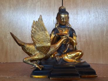 Buddha-Figur, Siddartha mit Schwan  - Nepal - 21. Jahrhundert