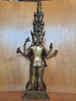 Bronze-Figur, (61,5cm) Gottheit Avalokiteshvara  - Tibet - Mitte 20. Jahrhundert