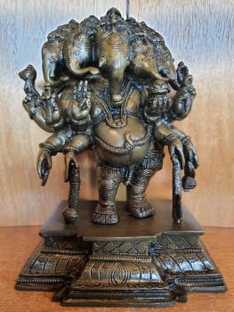 Bronze-Figur, Ganapati  - Indien - 2. Hälfte 20. Jahrhundert