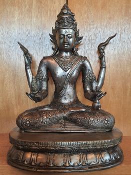 Messing-Figur, Gottheit Vishnu  Indien - Mitte 20. Jahrhundert