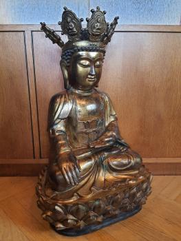 Buddha-Figur, (55,5cm) Pratangsamjang  - Tibet - Um 1900