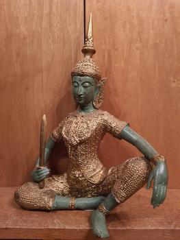 Bronze-Figur, Tempelwächter  - Thailand - 2. Hälfte 20. Jahrhundert