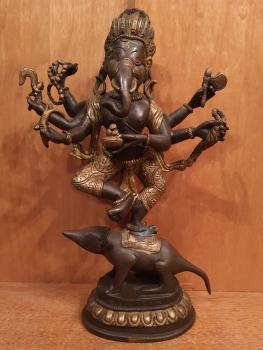 Bronze-Figur, Ganesha - Indien - 1. Hälfte 20. Jahrhundert