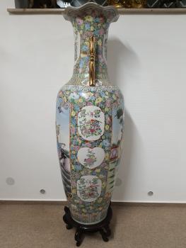 Riesige Vase, (174cm) Porzellan  - China -  20. Jahrhundert