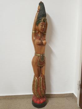 Holz-Figur, (102cm) Göttin Sita  - Thailand - 20. Jahrhundert