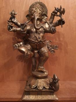 Bronze-Figur, Ganesha - Indien - Mitte 20. Jahrhundert