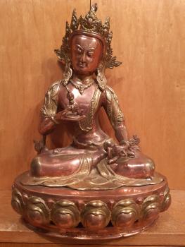 Bronze-Figur, Vajrasattva  - Nepal - Mitte 20. Jahrhundert