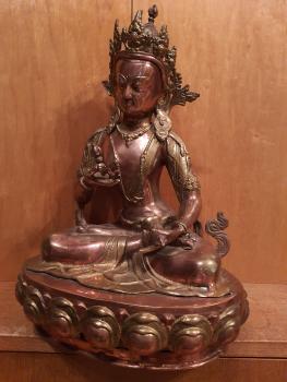 Bronze-Figur, Vajrasattva  - Nepal - Mitte 20. Jahrhundert