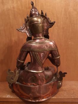 Bronze-Figur, Vajrasattva  - Nepal - Mitte 20. Jahrhundert