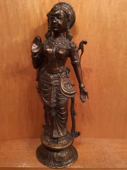 Bronze-Figur, Parvati  - Indien - 1. Hälfte 20. Jahrhundert