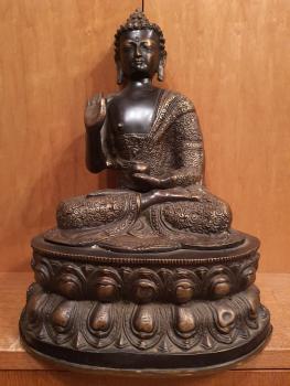 Buddha-Figur, Bronze  - Indien - 2. Hälfte 20. Jahrhundert