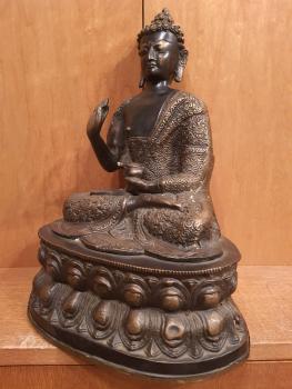 Buddha-Figur, Bronze  - Indien - 2. Hälfte 20. Jahrhundert