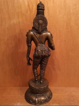 Bronze-Figur, Göttin Dewi  - Indien - Mitte 20. Jahrhundert