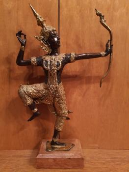 Bronze-Figur, Shri Rama  - Thailand - Mitte 20. Jahrhundert