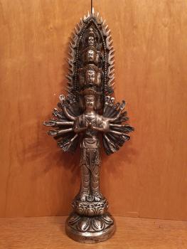 Bronze-Figur, Avalokiteshvara  - Nepal - 1. Hälfte 20. Jahrhundert
