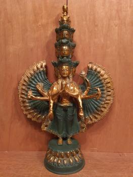 Bronze-Figur, Avalokiteshvara  - Tibet -  20. Jahrhundert