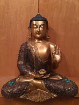 Bronze-Figur, Buddha  - Nepal - 20. Jahrhundert