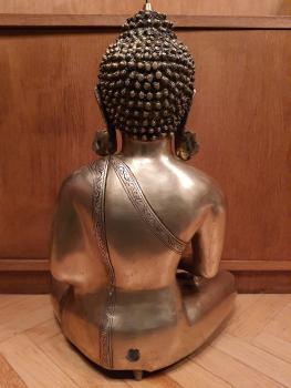 Buddha-Figur, Messing  - Indien - 1. Hälfte 20. Jahrhundert