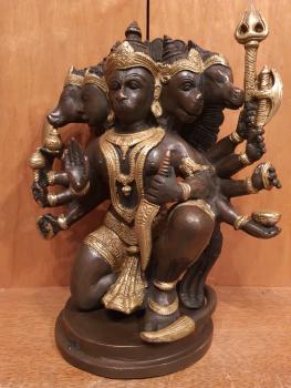 Bronze-Figur, Hanuman Panchamukhi - Indien - 21. Jahrhundert