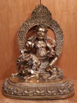 Messing-Figur, Jambhala  - Tibet -  20. Jahrhundert