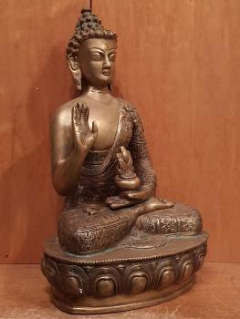 Buddha-Figur, Bronze  - Nepal - Mitte 20. Jahrhundert