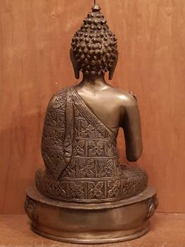 Buddha-Figur, Bronze  - Nepal - Mitte 20. Jahrhundert