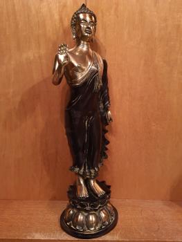 Buddha-Figur, (55,5cm) Messing  - Thailand - 21. Jahrhundert