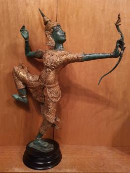 Bronze-Figur, (56cm) Shri Rama  - Thailand - Mitte 20. Jahrhundert