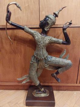 Bronze-Figur, Shri Rama  - Thailand - Mitte 20. Jahrhundert