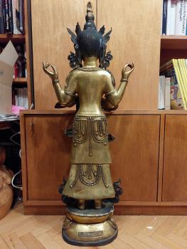 Bronze-Figur, (97,5cm) Avalokiteshvara  - Tibet - 2. Hälfte 20. Jahrhundert